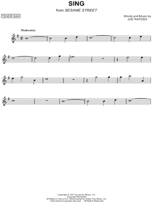 Sing by The Carpenters - Sheet Music