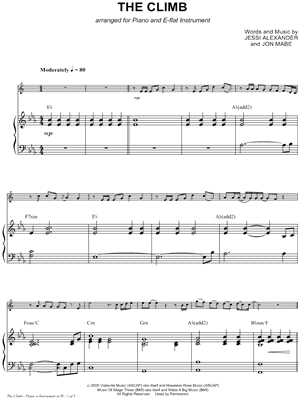 The Climb - Piano Accompaniment (Eb Instrument)