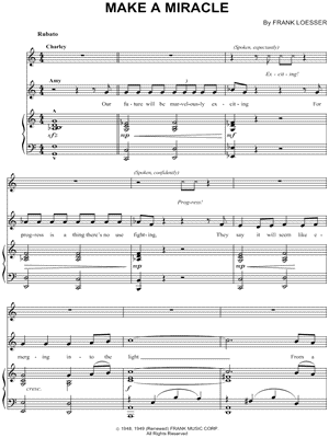 Make A Miracle from Where's Charley? - Sheet Music