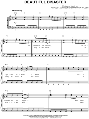 Beautiful Disaster by Kelly Clarkson - Sheet Music