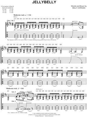 Jellybelly by The Smashing Pumpkins - Sheet Music