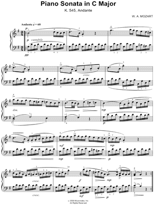 Piano Sonata in C Major, K. 545