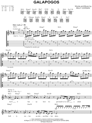 Galapogos by The Smashing Pumpkins - Sheet Music