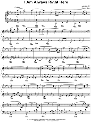 I Am Always Right Here by Kevin Kern - Sheet Music