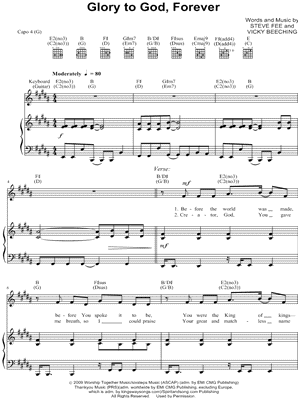 Glory to God, Forever by Fee - Sheet Music