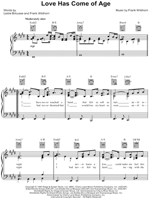 Love Has Come of Age from Jekyll & Hyde - Sheet Music