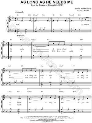 As Long As He Needs Me