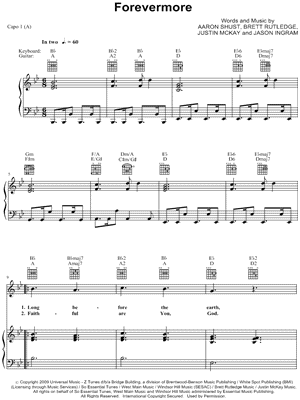 Forevermore by Aaron Shust - Sheet Music