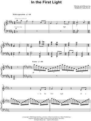 In the First Light by Travis Cottrell - Sheet Music