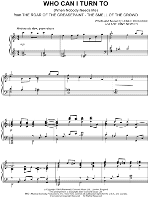 Who Can I Turn To (When Nobody Needs Me)