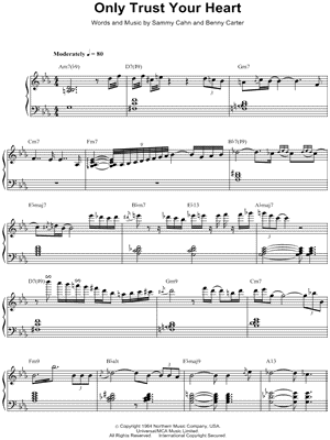 Only Trust Your Heart by Diana Krall - Sheet Music