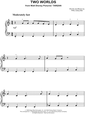Two Worlds by Phil Collins - Sheet Music