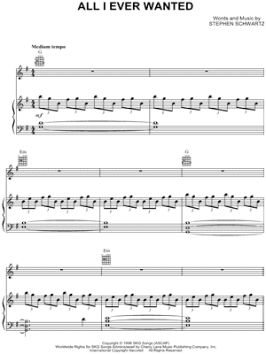 All I Ever Wanted by Amick Byram - Sheet Music