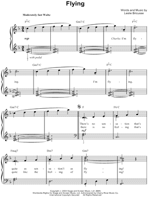 Flying from Roald Dahl's Willy Wonka - Sheet Music