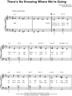 There's No Knowing Where We're Going