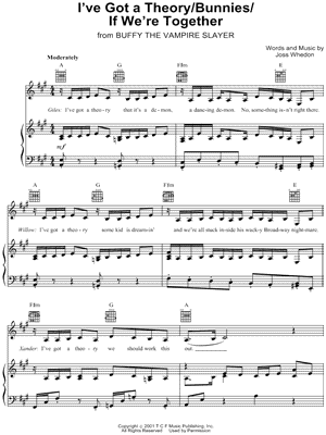 I've Got a Theory / Bunnies / If We're Together from Buffy The Vampire Slayer - Sheet Music