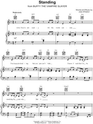 Standing from Buffy The Vampire Slayer - Sheet Music