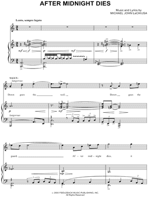 After Midnight Dies from The Wild Party [2000] - Sheet Music