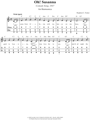 Oh! Susanna by Stephen C. Foster - Sheet Music