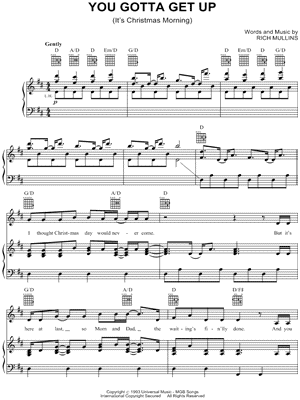 You Gotta Get Up (It's Christmas Morning) by Rich Mullins - Sheet Music
