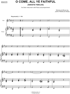 O Come, All Ye Faithful - Piano Accompaniment