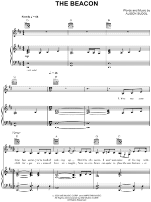 The Beacon by A Fine Frenzy - Sheet Music