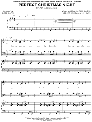 Perfect Christmas Night from How the Grinch Stole Christmas [2000] - Sheet Music