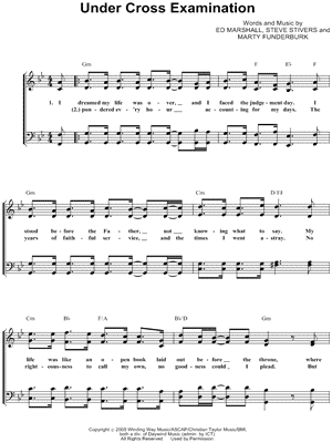 Under Cross Examination by Brian Free & Assurance - Sheet Music