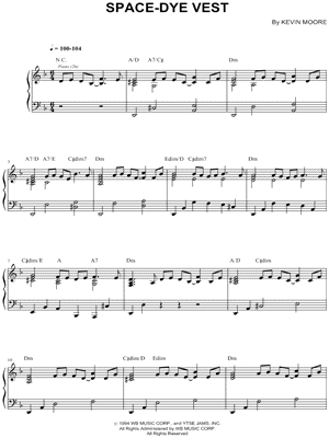 Space-Dye Vest by Dream Theater - Sheet Music