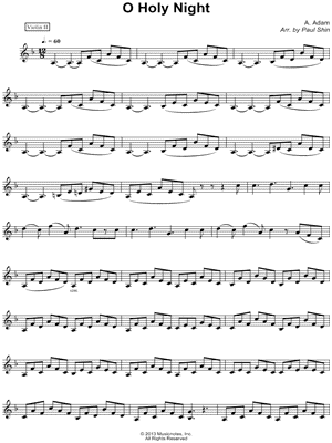 O Holy Night - Violin 2