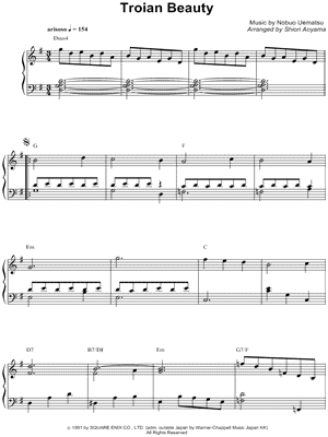 Troian Beauty from Final Fantasy IV - Sheet Music