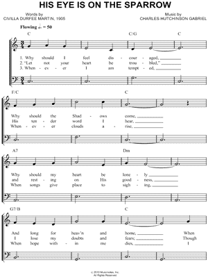 His Eye Is on the Sparrow