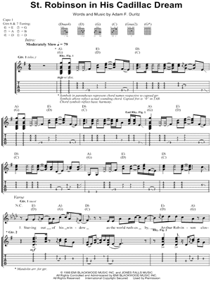 St. Robinson In His Cadillac Dream by Counting Crows - Sheet Music