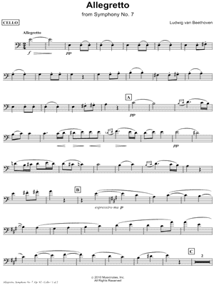 Allegretto from Symphony No. 7 - Cello Solo
