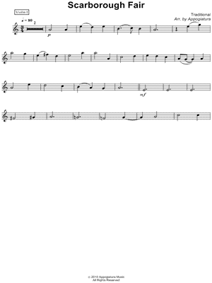 Scarborough Fair - Violin I Part by Traditional - Sheet Music