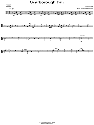 Scarborough Fair - Viola Part by Traditional - Sheet Music