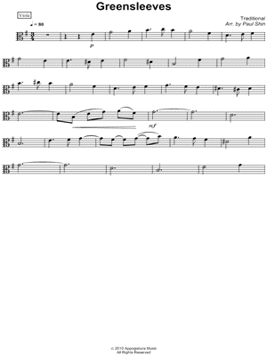 Greensleeves - Viola Part