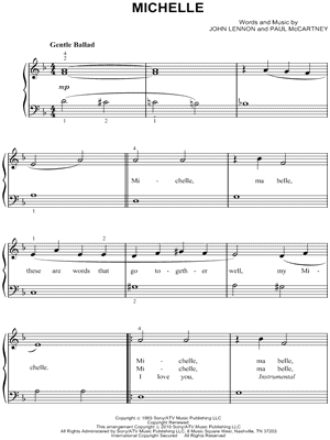 Michelle by The Beatles - Sheet Music