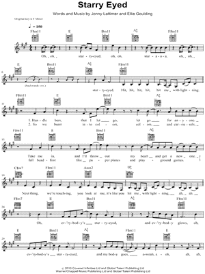 Starry Eyed by Ellie Goulding - Sheet Music