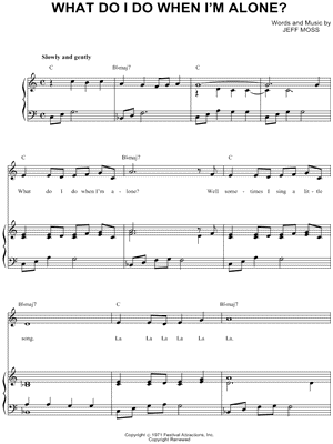 What Do I Do When I'm Alone? from Sesame Street - Sheet Music