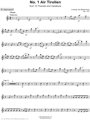 Air Tirolien, Op. 107, No. 1 - Eb Instrument