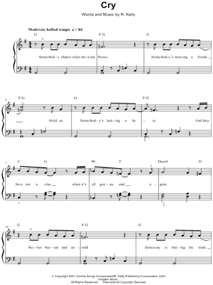 Cry by Michael Jackson - Sheet Music