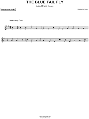 The Blue Tail Fly - Bb Instrument