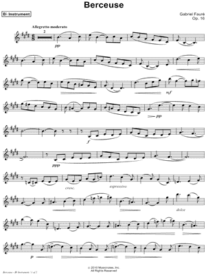 Berceuse - Bb Instrument