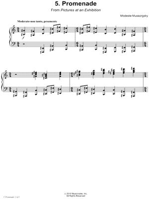 Pictures at an Exhibition: 5. Promenade (Interlude)