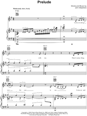 Prelude by John Legend - Sheet Music