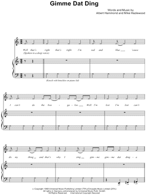 Gimme Dat Ding by The Pipkins - Sheet Music