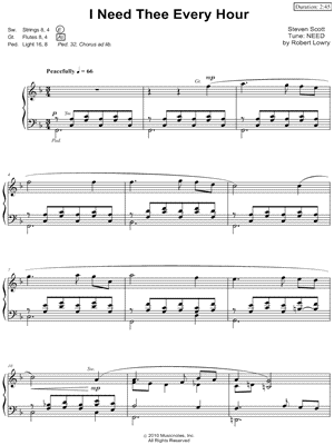 I Need Thee Every Hour