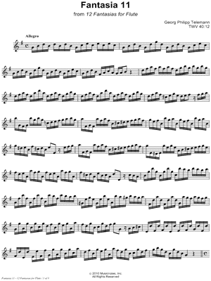 12 Fantasias for Flute: 11. Fantasia in G Major