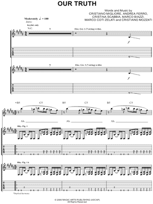 Our Truth by Lacuna Coil - Sheet Music